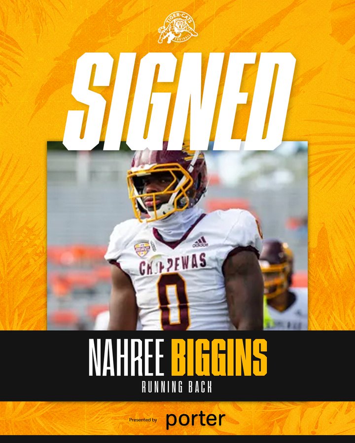 Tiger-Cats Continue to Shuffle Roster, Add RB Nahree Biggins